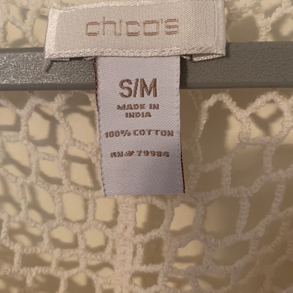 Chico’s 100% Cotton Crochet Top - Picture 3 of 4